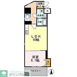 カスタリア志賀本通 1LDKの間取図画像
