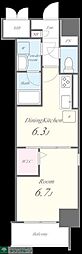 ルナクレシエンテ 1DKの間取図画像