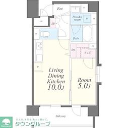 クリスタル丸の内 1LDKの間取図画像