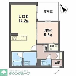 グランゲート滝川 1LDKの間取図画像