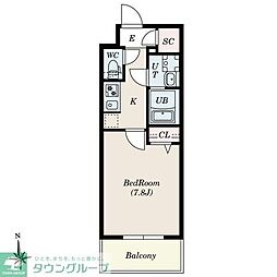 S-RESIDENCE尾頭橋beaute 1Kの間取図画像