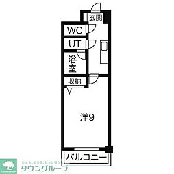 セレブランド堀田駅前 1Kの間取図画像
