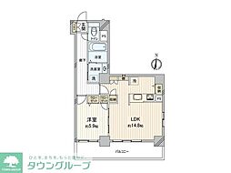 ヴェルデ 1LDKの間取図画像