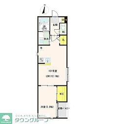 名古屋市昭和区菊園町4丁目マンション 2LDKの間取図画像