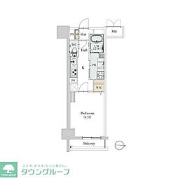 カスタリア新栄2 1Kの間取図画像