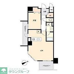 グランルクレ新栄ウエスト 1LDKの間取図画像