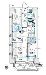 デュオステージ北千住III 703 7階1SLDKの間取り