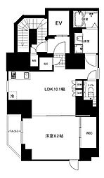 クレアルプレミア恵比寿（ＣＲＥＡＬ　ｐｒｅｍｉｅｒ恵比寿） 4階1LDKの間取り