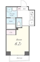 ＦＬレジデンス品川I 5階1Kの間取り