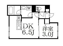 プレゾン武蔵小山 3階1DKの間取り