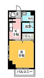 リヴェール麻布十番 5階1Kの間取り