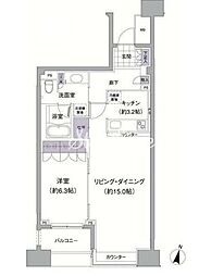 アビティ目黒 1LDKの間取図画像