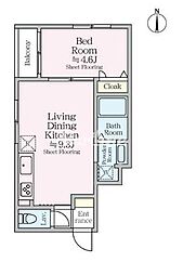コリーナアルタ 1LDKの間取図画像