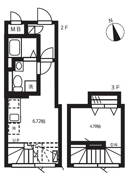 アグレシオ品川大井 202｜東京都品川区大井３丁目(賃貸マンション1DK・2階・26.52㎡)の写真 その2