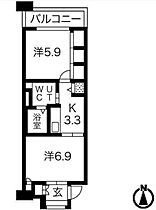 シティコート目黒3号棟 212 ｜ 東京都品川区上大崎２丁目10-34（賃貸マンション2K・2階・40.38㎡） その2