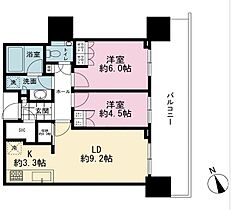 ブランズタワー芝浦 2608 ｜ 東京都港区芝浦２丁目9-1（賃貸マンション2LDK・26階・55.05㎡） その2