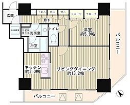 トレステージ目黒 4階1LDKの間取り