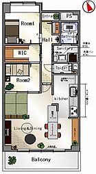 ライオンズマンション姫路東今宿 2SLDKの間取図画像