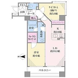 シテラ川崎フローリア 1SLDKの間取図画像