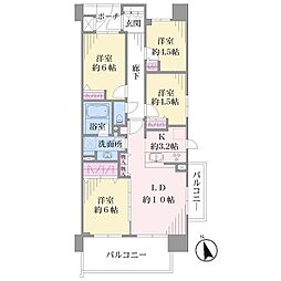 アイランドブリーズA棟エアリーコート 4LDKの間取図画像