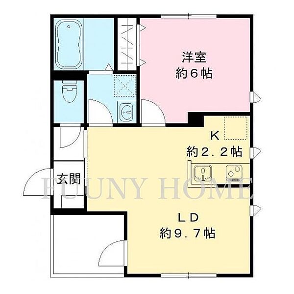 東京都世田谷区下馬5丁目(賃貸アパート1LDK・2階・39.97㎡)の写真 その2