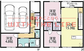 仮称ザ・ライフ上津ガレージタウン  ｜ 福岡県久留米市上津町1349-2（賃貸一戸建3LDK・1階・83.70㎡） その2