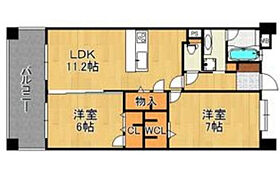 ランドゥール久留米レジデンス  ｜ 福岡県久留米市野中町1318-12（賃貸マンション2LDK・2階・57.81㎡） その2