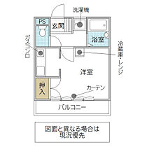 グランパルAZ II 206号室 ｜ 茨城県水戸市堀町（賃貸マンション1R・2階・23.92㎡） その2