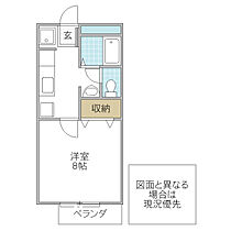 グランシャリオ E号室 ｜ 茨城県水戸市文京（賃貸アパート1K・1階・27.08㎡） その2