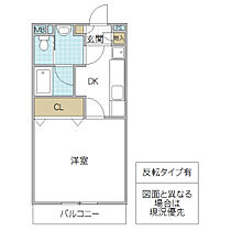 フォルテージュ 105号室 ｜ 茨城県水戸市渡里町（賃貸マンション1K・1階・33.20㎡） その2