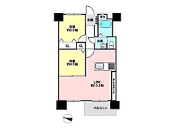 北砂四丁目住宅 2LDKの間取図画像