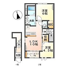 ハッピークローバー　II 203号室 ｜ 茨城県取手市駒場（賃貸アパート2LDK・2階・53.90㎡） その2