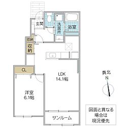 間取図画像 1LDK
