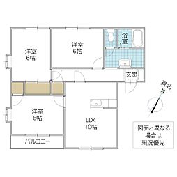 グレインスクエアC 3LDKの間取図画像