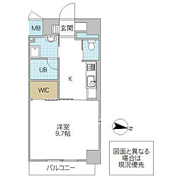 レーガベーネ守谷本町 1Kの間取図画像
