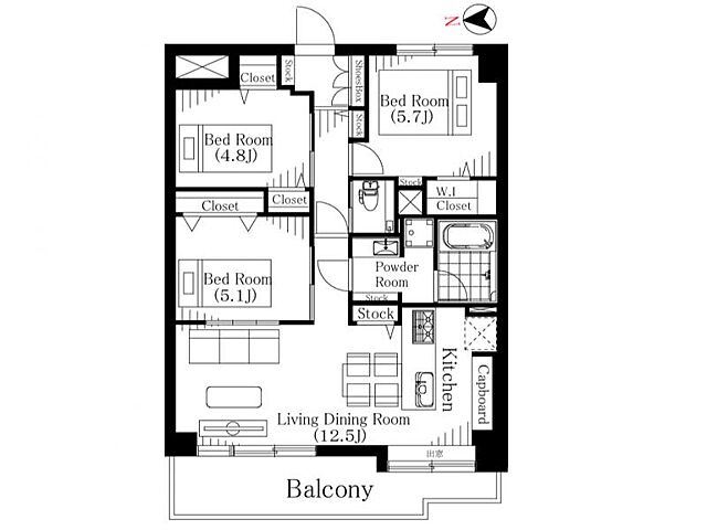 間取り 朝日プラザ府中II 2階/-