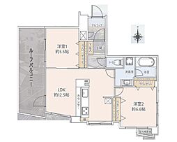 間取図画像 2LDK