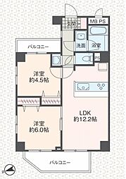 レーヴステージ府中緑町 2LDKの間取図画像