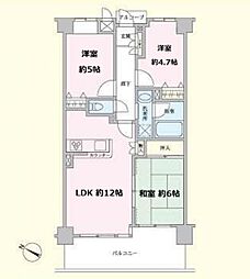 ビッグヴァン京王堀之内弐番館 2SDKの間取図画像