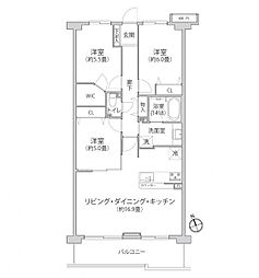 ライオンズマンション国領 3LDKの間取図画像