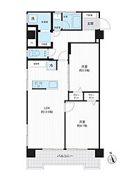 パラスト芦花公園 2LDKの間取図画像