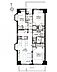 間取り：3LDK、専有面積70.2m2、南向け角部屋