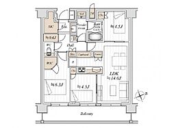 Brillia西荻窪 3LDKの間取図画像