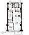 間取り：2LDK、専有面積58.94m2、南東向け