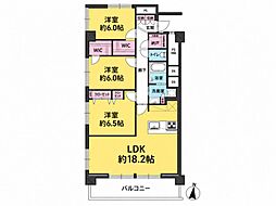 成宗マンション 3LDKの間取図画像