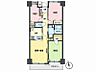 間取り：3LDK、専有面積63.88m2、南向け