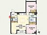 間取り：2LDK、専有面積50.67m2、南向け角部屋
