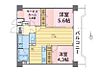 間取り：3LDK、専有面積55.20m2、東向け