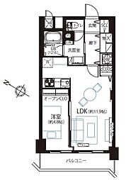 ライオンズマンション蓮沼 1LDKの間取図画像