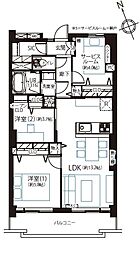 加賀マンション 2SLDKの間取図画像